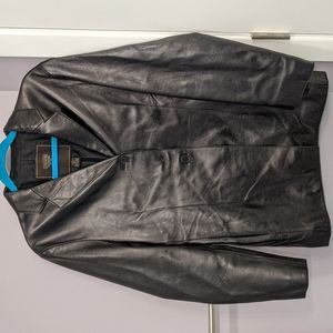 Coach women's size large 2 button leather jacket